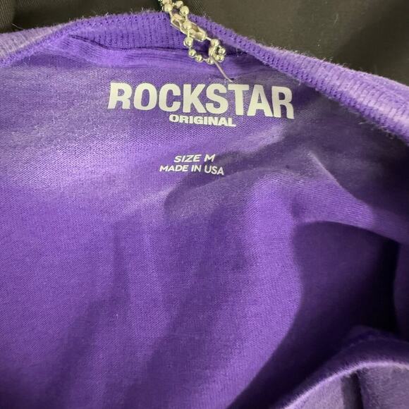 Rockstar Original DAMAGED Palmer Purple Graphic T-Shirt, Purple, M - Picture 5 of 6